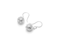 Woven Ball 925 Sterling Silver Earrings - Baliq