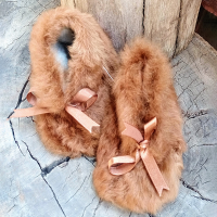 Alpaca ankle boot slippers 
