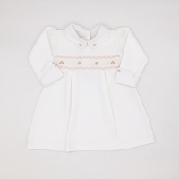 Smock Cotton Dress Pink