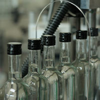 Bottles of Pisco cellar Don Luis