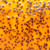 Aseptic passion fruit pulps with seeds