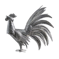 Galvanized Decorative Sunrise Rooster - Handmade - Sinchi Yumi 