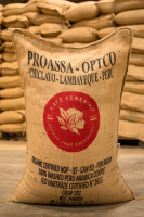 Coffee in jute bags ready to be transferred to the port of shipment.