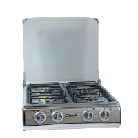 Tabletop Gas Cooker Inox 4h Anyi Glass Lid
