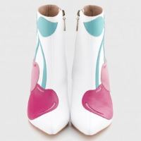 Cherry Leather Bootie