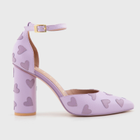 Bettie Strap Pump Leather Lilac