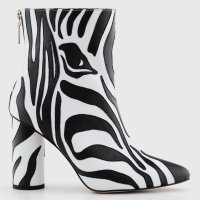 Zoella Leather Bootie Black and White