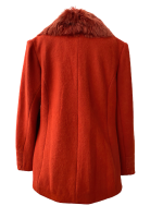 100% Baby Alpaca Coat with Suri Alpaca Fur Stole