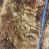 Alpaca fur dress coat detail