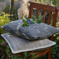 Granite Pillow Cover in the Garden