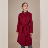  Baby Alpaca Coat Wine AB-116