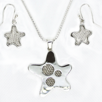 Handmade 925 Silver Earrings and Pendant - Aynay Set 