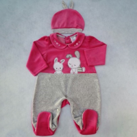 Cotton Baby Jumpsuit One Piece with Cap.