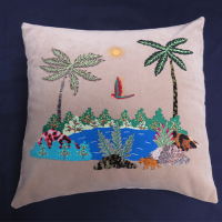 Burlap Cushion Cover