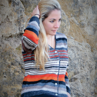 Earth Striped Cardigan CM 012