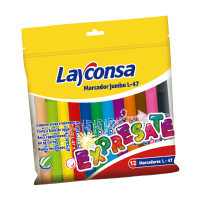 Box of 12 colored markers. 