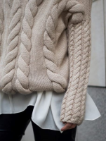 Cable Knit Sweater 100% Alpaca - Knit Lab Peru 