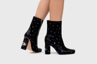 Shazam Leather Bootie Black