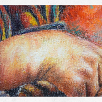 Oil Painting Pastorita - Handmade 3