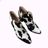 Misha Animal Print Leather Ankle Boot for Women 