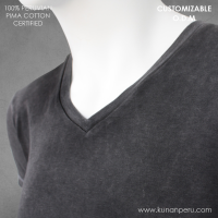 100% pima cotton V neck t-shirt. 150grsm