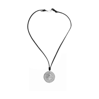 Silver Layqa| Feline Necklace | Black Waxed Thread Necklace| Peruvian Silver 925 |Pre - Columbian Jewelry |