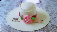 Palma Macora Straw Hat With Chalan-Style Design for Girl
