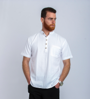 Shirt for men code 80023, white color