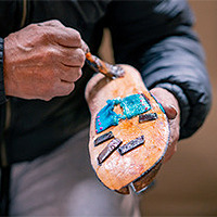 Finishing  the Sandals 