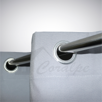 Micro silver jacquard eyelet curtain