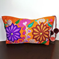 Sheep wool Pencil Case Embroidered
