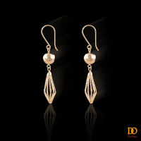 Gold Pendant Earrings