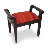 Wooden Bench with Leather