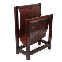 Wood and Leather Magazine Racks