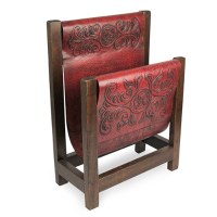 Wood and Leather Magazine Racks