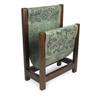 Wood and Leather Magazine Racks