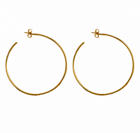 IPAU HOOPS | The Lord of Sipan Treasure – Chiclayo | Material: 24k gold coated bronze |   Size M:  Ø 4cm - ↕4 cm | SKU: PARSEA - 09B |