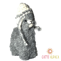 Felted alpaca animal with chullo