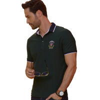 the photo shows the fitting of the polo shirt
