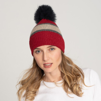 Alpaca Beanie with Pom Pom