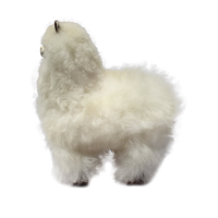 Baby Alpaca Plush White Color 12 Inches left side