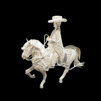 Chalan with his Horse in Filigree