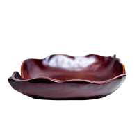 Wooden Snack Container Leaf Model