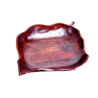 Wooden Snack Container Leaf Model