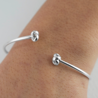 Knot 925 Sterling Silver Bangles - Baliq
