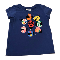 Girls Cotton T-Shirt, Short Sleeve, Round Neck with Screen Print.