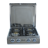 Tabletop Gas Cooker Inox 4h Body and Cover Inox Rocio