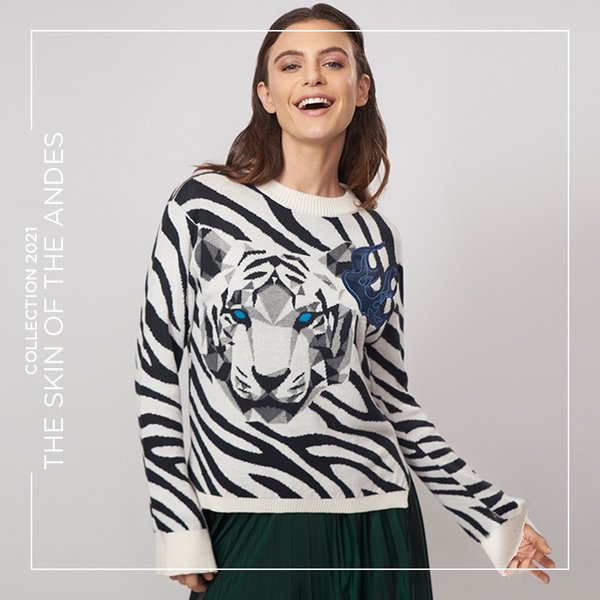 White tiger sweater new arrivals